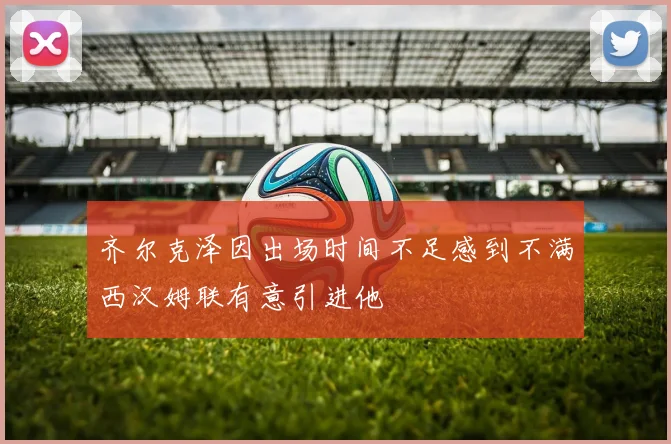 齐尔克泽因出场时间不足感到不满西汉姆联有意引进他